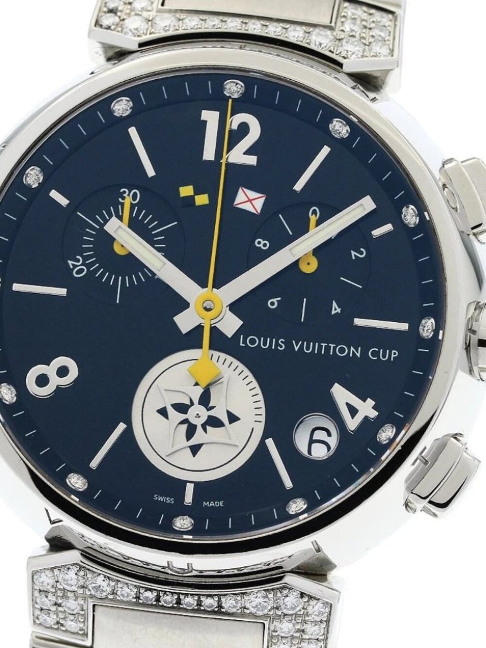 LOUIS VUITTON Tambour Lovely Cup lug diamond Quartz Men's Watch